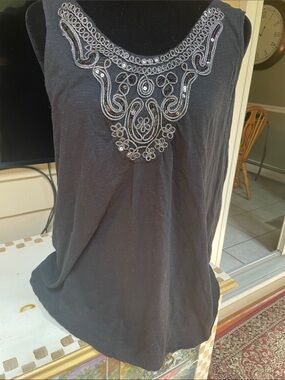 RXB Embroidered Black Tank Top